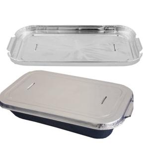 Aluminum foil rectangular lid for container D390 171x103x7 mm - ED 390 (complete view)