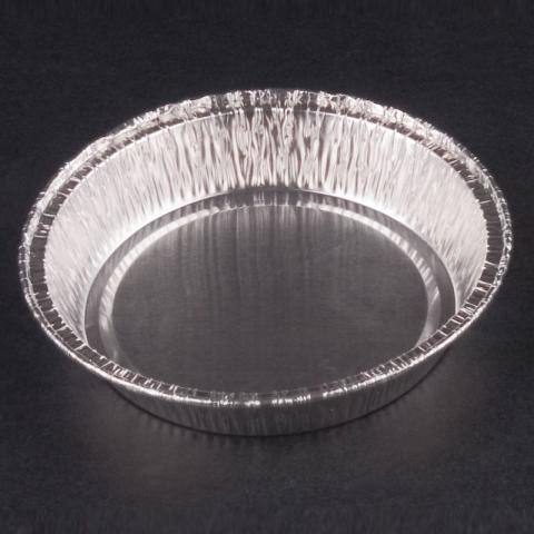 Barquette ronde en aluminium bord recourbé Ø92x15 mm. - A85 - fond noir