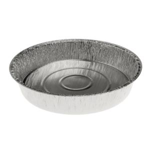 Envase circular de aluminio con borde rizado Ø202x37 mm - A 1025 (vista oblicua)