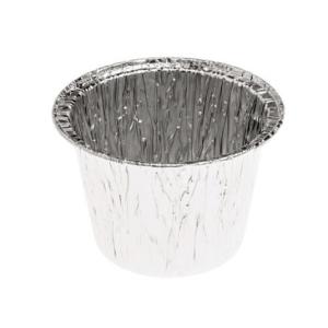 Envase circular de aluminio con borde rizado Ø72x45 mm - A 107 (vista oblicua)