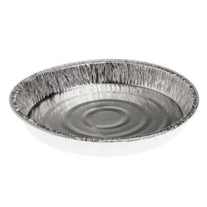 Barquette ronde en aluminium bord recourbé Ø135x17 mm - A 203 (vue oblique)