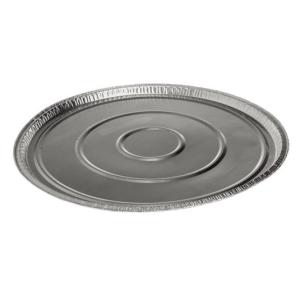 Barquette ronde en aluminium bord recourbé Ø220x7mm - A 230 (vue oblique)