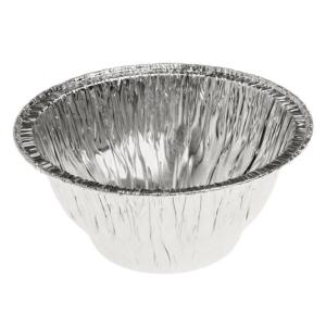 Aluminium foil rounded container Ø113x48mm - A 250 (oblique view)