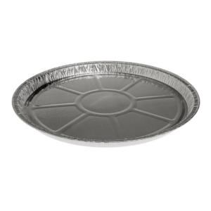 Barquette ronde en aluminium bord recourbé Ø250x14 mm - A 570 (vue oblique)