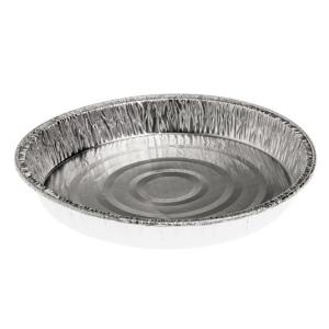 Envase circular de aluminio con borde rizado Ø135x17 mm - A 203 (vista oblicua)