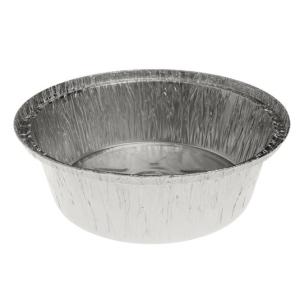 Barquette ronde en aluminium bord recourbé Ø205x57 mm - B 1420 (vue oblique)