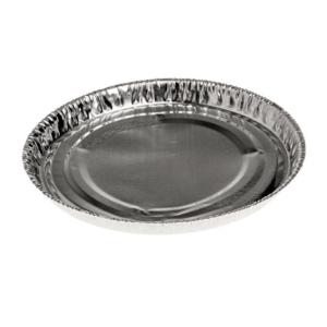 Envase de aluminio circular con borde rizado Ø81x7 mm - C 42 (vista oblicua)