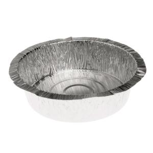 Barquette ronde en aluminium bord recourbé Ø175x44 mm - C 650 (vue oblique)