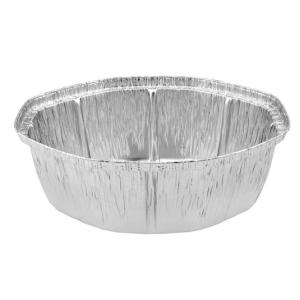 Aluminum foil octagonal container 256x192x87 mm - S 2600 (oblique view)