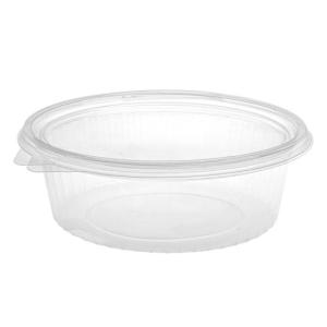 Barquette ovale en plastique OPS transparent - G 1000 - 200x165 mm (vue oblique)