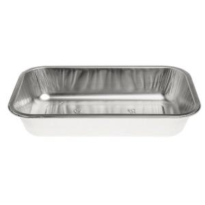 Aluminum foil rectangular container 171x103x33 mm - D 390 (oblique view)