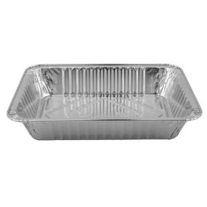 Aluminium foil rectangular container 212x157x38 mm - D 980 (oblique view)