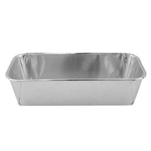 Aluminum foil rectangular container 233x104x61 mm - D 1000 (oblique view)