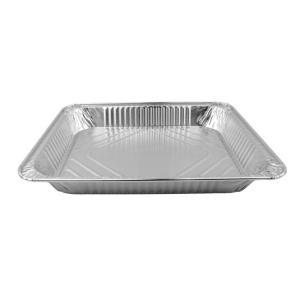 Aluminum foil rectangular container 324x264x38 mm - D 2450 MM (oblique view)