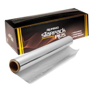 Lebensmittelechte Aluminiumfolienrolle STARPACK PLUS 29cmx225 m - E.29X225PLUS1 (Pack- und Rollenansicht)