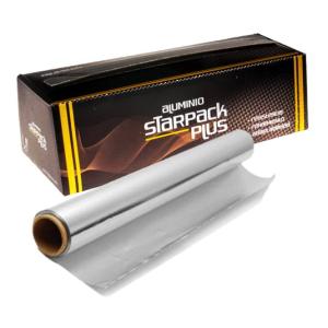 Food-grade aluminum foil roll STARPACK PLUS 29cmx200 m. - E.29X200PLUS2 (pack + roll view)