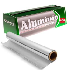 Food-grade aluminum foil roll 29cmx200 m. - E.29X200BL1-6 (pack + roll view)