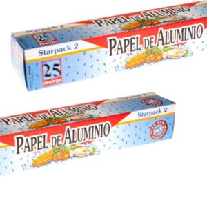 Rolo de papel de alumínio alimentar Starpack 2 - 29cm × 25m – STAR2 25 (vista oblíqua)