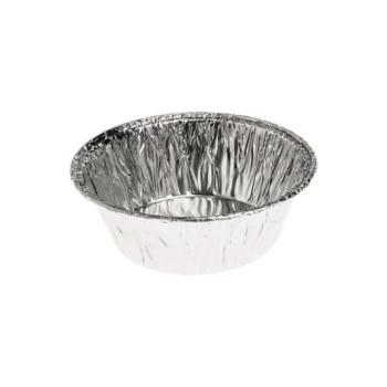 Aluminium foil rounded container Ø92x15 - A 85 (oblique view)