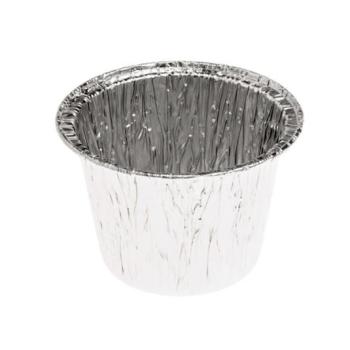 Aluminium foil rounded container Ø72x45 mm - A 107 (oblique view)