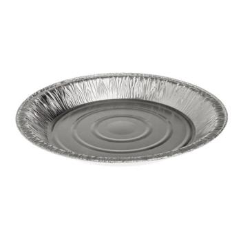 Envase circular de aluminio con borde rizado Ø202x19 - A 460 (vista oblicua)