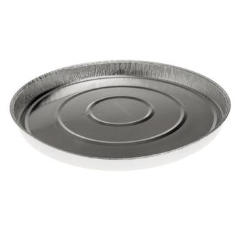 Envase circular de aluminio con borde rizado Ø237x18 mm - A 725 (vista oblicua)