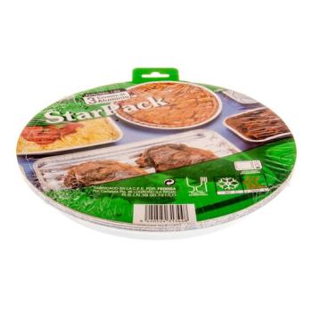 Barquette ronde en aluminium avec bord roulé Ø247x23 mm - D 3 A 900 R (vue oblique)