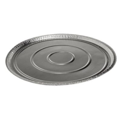 Envase de aluminio circular con borde rizado Ø220x7mm - A 230 (vista oblicua)