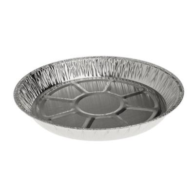 Envase circular de aluminio con borde rizado Ø190x22 mm - A 490 (vista oblicua)