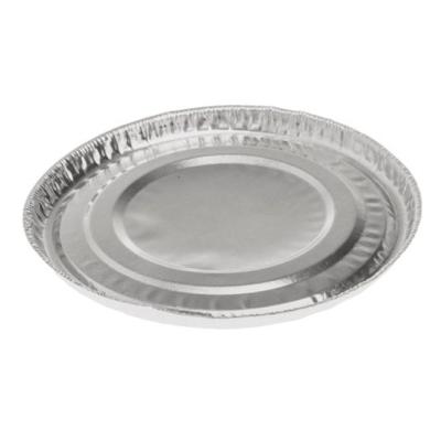Envase de aluminio circular con borde rizado Ø88x7 mm  - C 27 (vista oblicua)