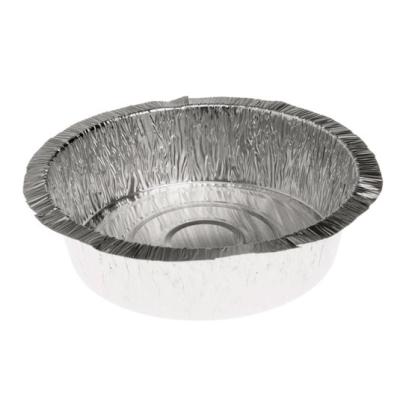 Envase de aluminio circular con borde rizado Ø175x44 mm - C 650 (vista oblicua)