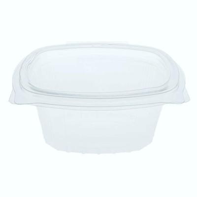Embalagem de plástico PP transparente retangular 124x106x49 mm. - GCP 250 (vista oblíqua)