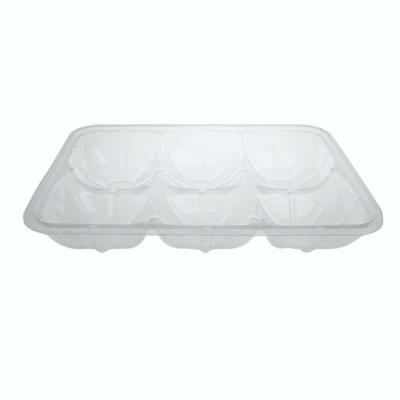 Embalagem de plástico OPS transparente retangular compartimentada 250x182x40 mm. - GO 1100 A (vista oblíqua)