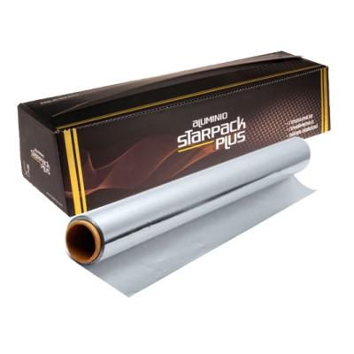 Lebensmittelechte Aluminiumfolienrolle STARPACK PLUS 40cmx200 m. - E.40X200PLUS2 (Pack- und Rollenansicht)