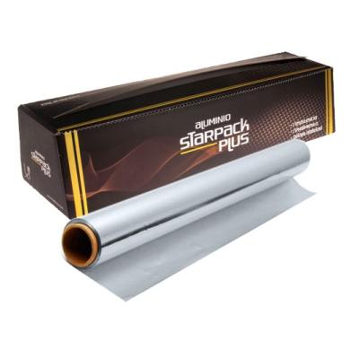 Food-grade aluminum foil roll STARPACK PLUS 40cmx250 m. - E.40X250PLUS2 (pack + roll view)