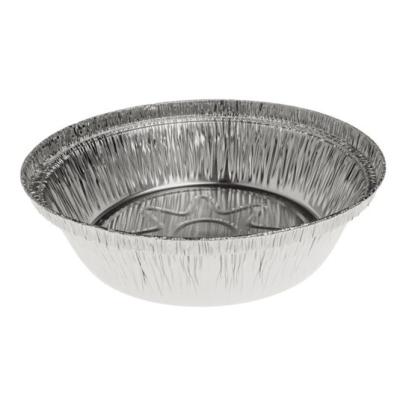 Envase circular de aluminio con borde rizado y canto alzado Ø186x40 mm - B 775 PRO (vista oblicua)
