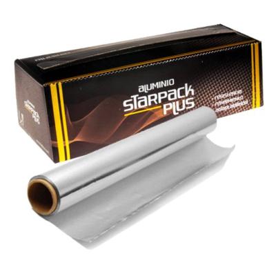 Rollo de papel de aluminio alimentario STARPACK PLUS 29cmx225 m. - E.29X225PLUS1 (vista pack + rollo)