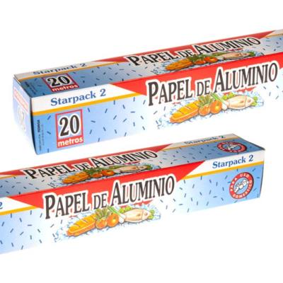 Rollo de papel de aluminio alimentario Starpack 2 de 29  cm x 20 m - STAR2 20 (vista oblicua)