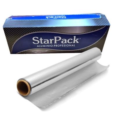 Rouleau de papier aluminium alimentaire 29 cm × 1,8 kg – E.29X1,8PRO1 (vue pack + rouleau)