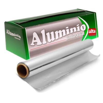 Rouleau de papier aluminium alimentaire 29 cm × 200 m – E.29X2050BL2-6 (vue pack + rouleau)