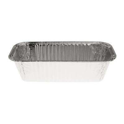 Aluminum foil rectangular container 202x92x56 mm - D 2 D 690 R (oblique view)