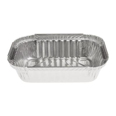 Rechteckige Aluminiumschale mit Bördelrand und erhöhtem Rand 152x107x32 mm - E 380 (Schrägansicht)