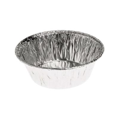 Round aluminum foil container with crimped edge Ø92x15 - A 85 (oblique view)