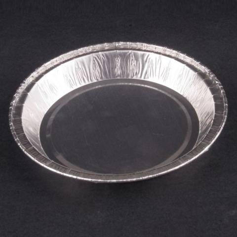 Embalagem circular de alumínio com borda ondulada Ø113x12.5 mm - A106 - fundo preto
