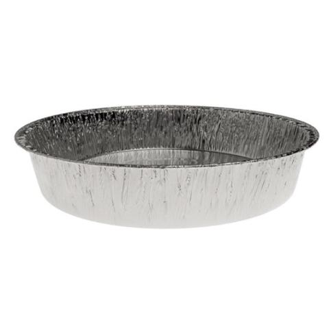 Envase circular de aluminio con borde rizado Ø202x37 mm - A 1025 (vista lateral)