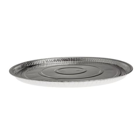 Envase circular de aluminio con borde rizado Ø330x14 mm - A 1055 (vista lateral)