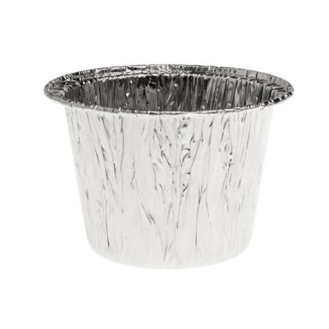 Embalagem circular de alumínio com borda ondulada Ø72x45 mm - A 107 (vista elevada)