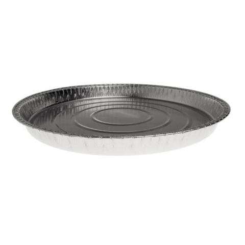 Envase circular de aluminio con borde rizado Ø277x23 mm - A 1230 MM (vista lateral)