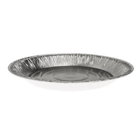 Embalagem circular de alumínio com borda ondulada Ø202x19 mm - A 460 (vista elevada)