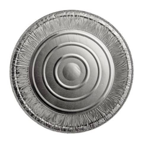 Embalagem circular de alumínio com borda ondulada Ø202x19 mm - A 460 (vista da planta)